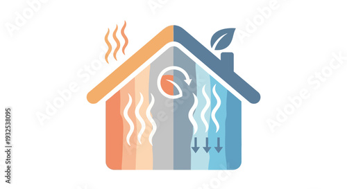 Energy Efficient House Icon Design.