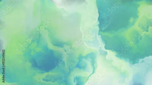 Wallpaper Mural Green, blue watercolor grainy abstract background seamless loop. Digital animation. Torontodigital.ca