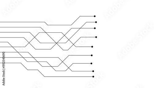 Abstract futuristic circuit board Illustration, Circuit board with various technology elements. Circuit board pattern for technology background. Vector illustration