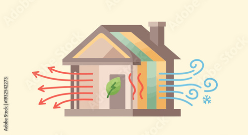 Ventilation System in a House.