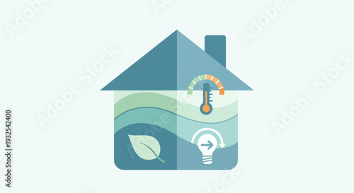 Eco Friendly Home Energy Concept Illustration.