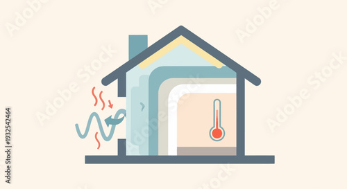 Simple house with a thermometer inside.
