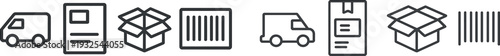 Various icons illustrate the steps in the delivery process.