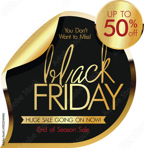 Black friday sale with up to 50 percent off