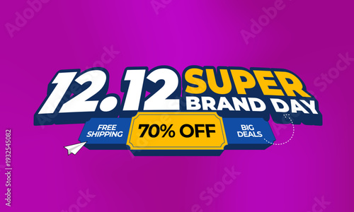 Design Discount 12.12 Super Brand Day Sale Design Creative