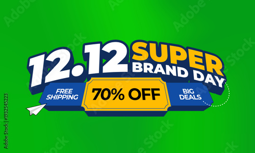 Design Discount 12.12 Super Brand Day Sale Design Creative