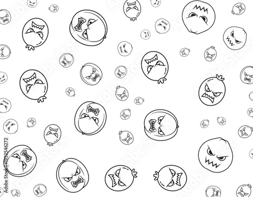 Assorted Emotions Illustrated in Various Facial Expressions Viewed from the Front