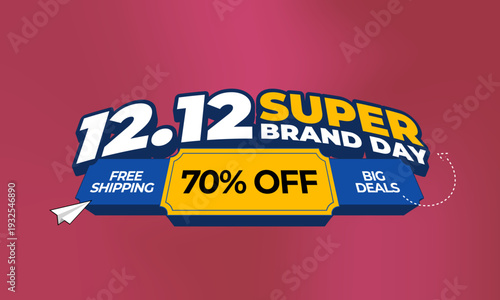 Design Discount 12.12 Super Brand Day Sale Design Creative