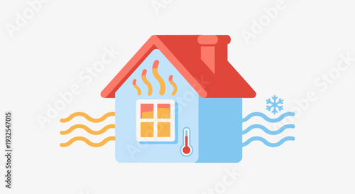 House with heating and cooling concepts.