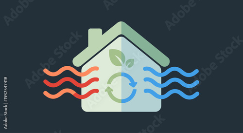 Eco Friendly House Energy Concept Icon.