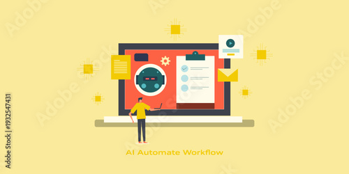 Corporate productivity model, ai automate operational workflows, document processing, visual development, task coordination and conversational support.