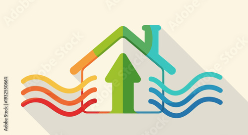 Green house with upward arrow logo.