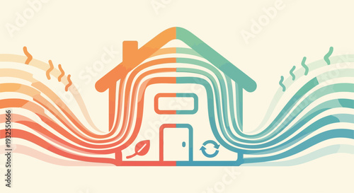 Energy Efficient Home Design Concept.