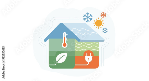 Energy Efficient Home Insulation Concept.