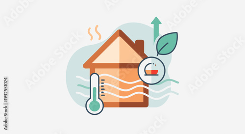 Energy Efficient Home Design Concept.