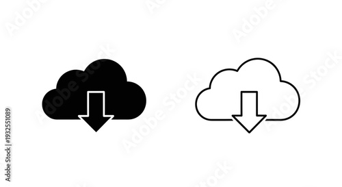 Download cloud icons set Vector