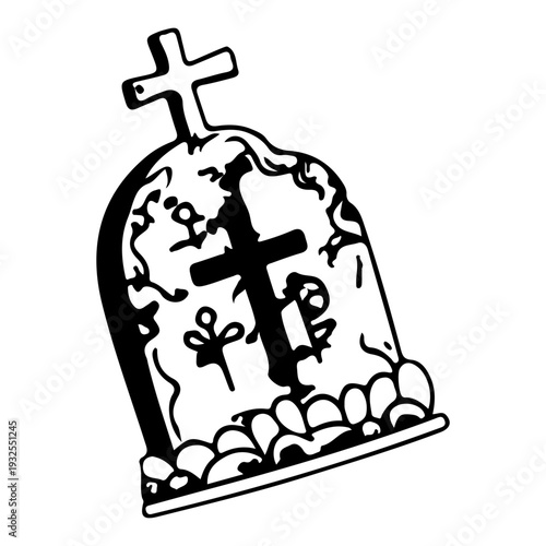 Gravestone Icon Outline