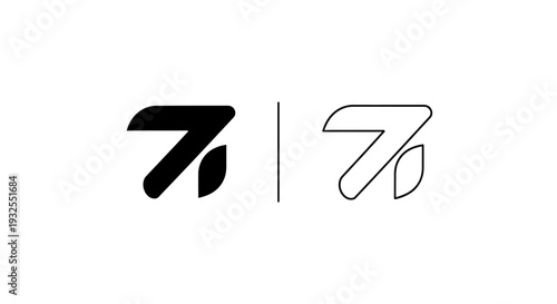 Modern abstract arrow split design Vector