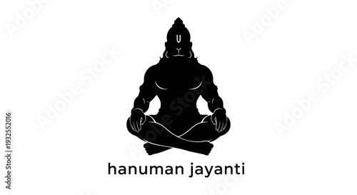 Hanuman jayanti celebration with meditating lord hanuman