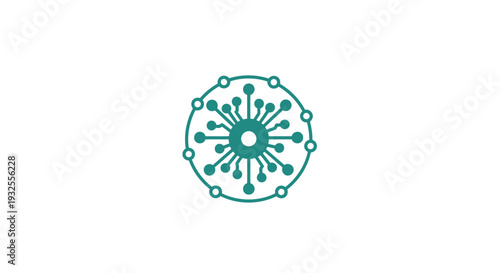 Abstract Digital Network Technology Connection Symbol.