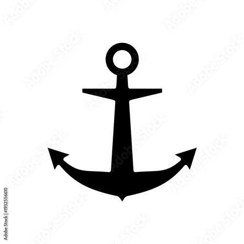 Anchor, nautical sea symbol. Vector icon