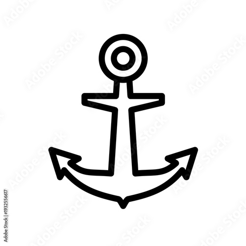 Anchor, nautical sea symbol. Vector icon