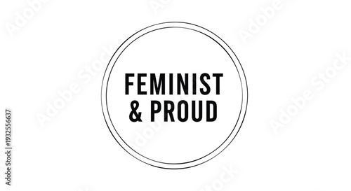Feminist badge vector
