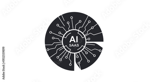 AI SaaS logo representing artificial intelligence and cloud services.