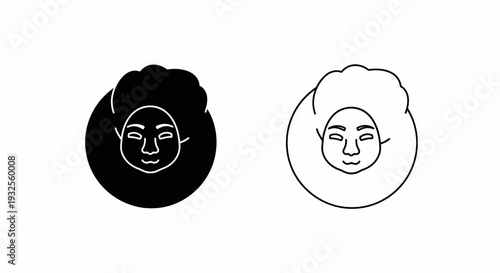Thoughtful face silhouette Vector