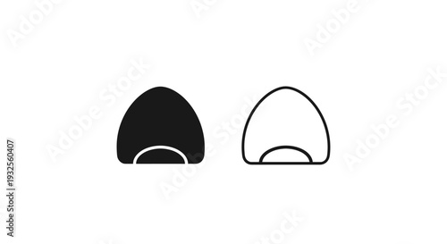 Modern abstract half moon icons Vector