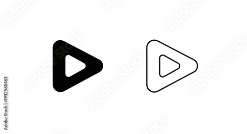 Modern play button variants Vector