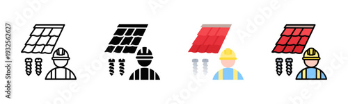 Metal Roof Icon Pack In Multiple Styles