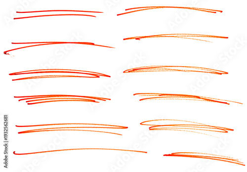 Wallpaper Mural Set of black hand drawn marker pen stroke line transparent background design element doodle scribble underline Torontodigital.ca