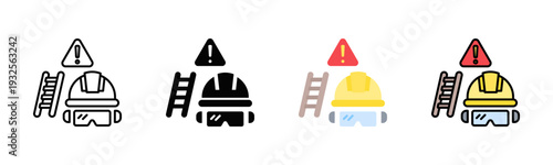 Roof Safety Icon Pack In Multiple Styles