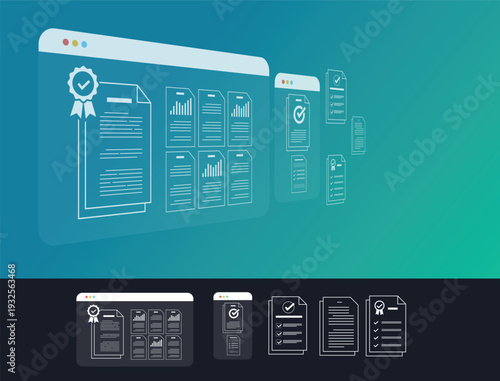 Digital Certification Dashboard, Document Management System, Professional Credential Interface