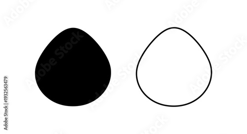 Minimalist black and white shape contrast Vector