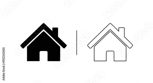 Modern house icons comparison Vector