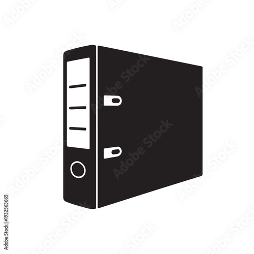 professional office ring binder folder for organized document storage and corporate filing management silhouette