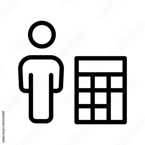 Employee Work Status icon for HR management, productivity tracking, and workflow monitoring