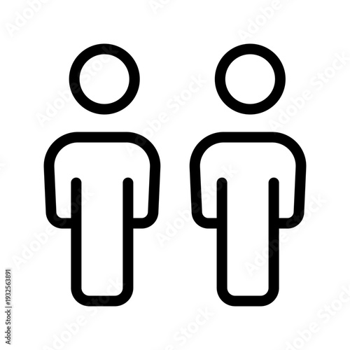 Team icon for collaboration, group work and business cooperation