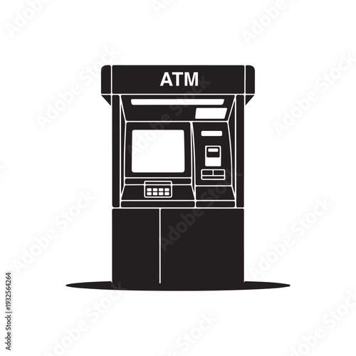 standalone atm cash machine for secure banking transaction and automated money withdrawal service