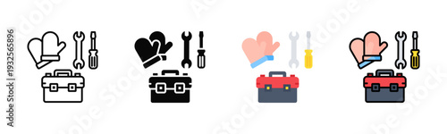 Plumber Toolbox Icon Pack In Multiple Styles