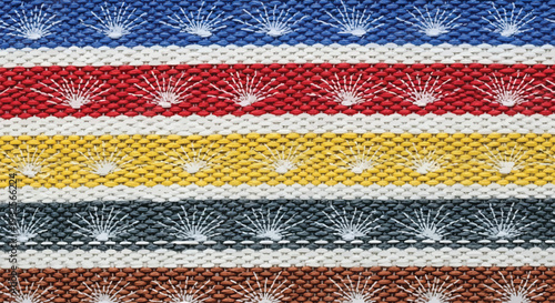 Traditional Yakan Seamless Weaving Pattern with Indigenous Filipino Textile Design, Geometric Tribal Motif Fabric Background, Authentic Mindanao Cultural Art and Handcrafted Ethnic Basilan Ornament