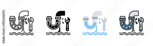 Leak Repair Icon Pack In Multiple Styles