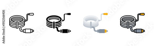 Drain Snake Icon Pack In Multiple Styles