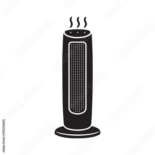 modern air purifier device for indoor air cleaning and filtration silhouette