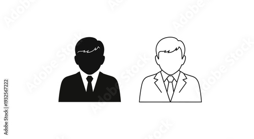 Professional business silhouettes Vector