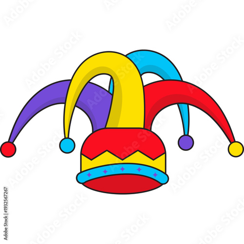 Colorful Jester Hat Icon