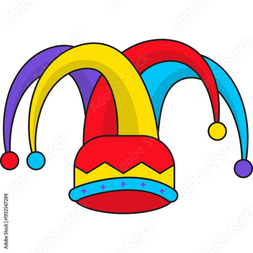 Colorful Jester Hat Icon