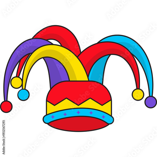 Colorful Jester Hat Icon